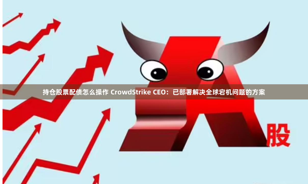 持仓股票配债怎么操作 CrowdStrike CEO：已部署解决全球宕机问题的方案