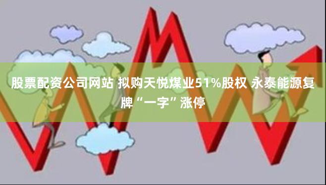 股票配资公司网站 拟购天悦煤业51%股权 永泰能源复牌“一字”涨停